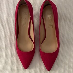 Nannette Fuchsia Pointed-Toe Suede Pumps